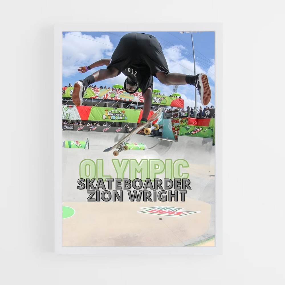 Poster Tricks et Équilibres – affiche Skateboard (vue 3)